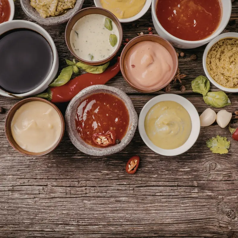 Salsas artesanales, rubs y sazonadores para carne asada en Regio Beef, sur de la CDMX.