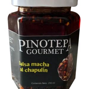 Frasco de salsa de árbol artesanal Pinoteca Gourmet, selección premium en boutique Regio Beef Tlalpan, sur de la CDMX.